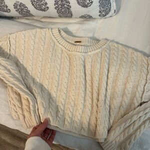 Cozy Cream Cable Knit Sweater